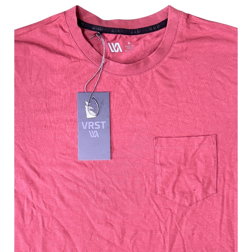 VRST‎ Mens Essential Pocket T-Shirt Pink Short Sleeve Cotton Modal Size Sm NWT